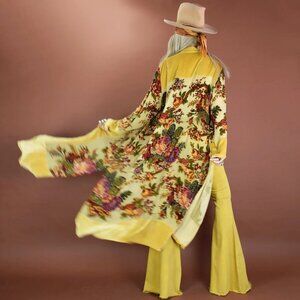 Girl on a Vine Dolly Dagger (Light Mustard) Duster in S
